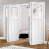 Bespoke Thrufold DX 1930's White Primed Glazed Folding 2+2 Door