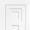 Four Sliding Wardrobe Doors & Frame Kit - Altino Flush Door - White Primed