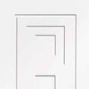 Bespoke Altino Flush Double Frameless Pocket Door Detail - White Primed
