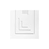 Altino Double Evokit Pocket Door Detail - Clear Glass - Primed