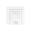 Bespoke Altino White Primed Glazed Double Pocket Door Detail