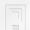 Bespoke Altino White Primed Glazed Double Frameless Pocket Door Detail
