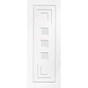 Bespoke Altino White Primed Glazed Single Pocket Door Detail