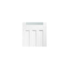 DX 1930's Double Evokit Pocket Door Detail - Frosted Glass - Primed