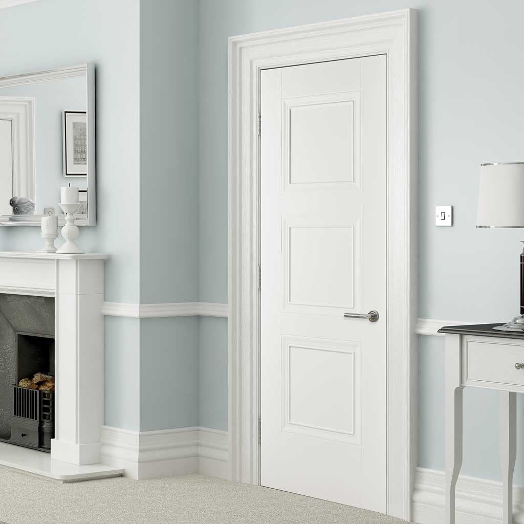 Amsterdam 3 Panel Internal Door White Primed