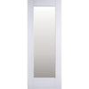Two Folding Doors & Frame Kit - Pattern 10 Full Pane 2+0 - Obscure Glass - White Primed