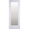 Two Folding Doors & Frame Kit - Pattern 10 Full Pane 2+0 - Obscure Glass - White Primed