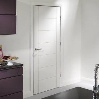 Image: Simpli Door Set - Palermo Flush Door - White Primed