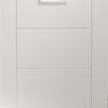 Bespoke Thruslide Palermo Glazed 2 Door Wardrobe and Frame Kit - White Primed - White Primed