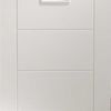 Single Sliding Door & Track - Palermo Door - Obscure Glass - White Primed