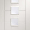 Bespoke Thruslide Palermo Glazed 2 Door Wardrobe and Frame Kit - White Primed - White Primed