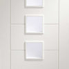 Single Sliding Door & Track - Palermo Door - Obscure Glass - White Primed