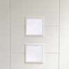 Single Sliding Door & Track - Palermo Door - Obscure Glass - White Primed