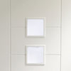 Palermo Double Evokit Pocket Door Detail - Frosted Glass - Primed