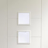 Six Folding Doors & Frame Kit - Palermo 3+3 - Obscure Glass - White Primed