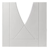 Two Folding Doors & Frame Kit - Pesaro Flush 2+0 - Clear Glass - White Primed