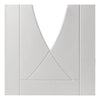 Pesaro Flush Double Evokit Pocket Door Detail - Clear Glass - Primed