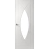 Bespoke Pesaro White Primed Glazed Door Pair