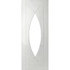 Five Folding Doors & Frame Kit - Pesaro Flush 3+2 - Clear Glass - White Primed