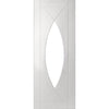 Single Sliding Door & Wall Track - Pesaro Flush Door - Clear Glass - White Primed