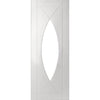 Bespoke Pesaro White Primed Glazed Single Pocket Door Detail