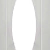 Bespoke Thrufold Pesaro White Primed Glazed Folding 3+2 Door