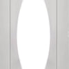 Bespoke Thruslide Surface Pesaro Glazed - Sliding Double Door and Track Kit - White Primed