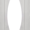 Bespoke Thruslide Pesaro Glazed 2 Door Wardrobe and Frame Kit - White Primed - White Primed