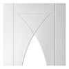Two Folding Doors & Frame Kit - Pesaro Flush 2+0 - Clear Glass - White Primed