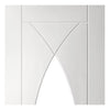 Three Folding Doors & Frame Kit - Pesaro Flush 2+1 - Clear Glass - White Primed