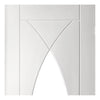 Pesaro Flush Door - White Primed Pair - Clear Glass