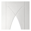 Bespoke Pesaro White Primed Glazed Double Pocket Door Detail