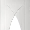 Bespoke Pesaro White Primed Glazed Single Frameless Pocket Door Detail