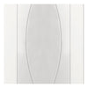 Three Folding Doors & Frame Kit - Pesaro Flush 3+0 - Clear Glass - White Primed