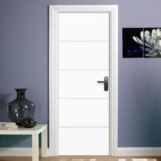 Image: Santandor Fire Internal Door - White Primed - 1/2 Hour Rated