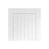 Three Folding Doors & Frame Kit - Suffolk Flush 3+0 - White Primed