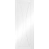 Bespoke Verona Flush Double Frameless Pocket Door Detail - White Primed