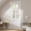 White interior door with elegant bevelled glass