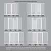 Room Divider - Handmade Eco-Urban® Sintra with Two Sides DD6428C - Clear Glass - Premium Primed - Colour & Size Options