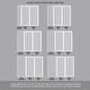 Room Divider - Handmade Eco-Urban® Sintra Door Pair DD6428C - Clear Glass - Premium Primed - Colour & Size Options