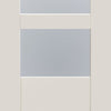 Three Sliding Doors and Frame Kit - Shaker 4L Door - Clear Glass - White Primed