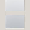 Four Sliding Doors and Frame Kit - Shaker 4L Door - Clear Glass - White Primed