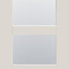 Shaker 4 Pane White Primed Door Pair - Clear Glass