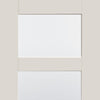 Bespoke Thruslide Shaker 4L Glazed 3 Door Wardrobe and Frame Kit - White Primed