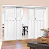 Bespoke Thruslide DX 1930's - 4 Sliding Doors and Frame Kit - White Primed