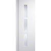 Four Sliding Wardrobe Doors & Frame Kit - Sierra Blanco Door - Frosted Glass - White Painted