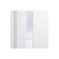 Three Sliding Doors and Frame Kit - Sierra Blanco Door - Frosted Glass - White Painted