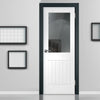 Simpli Door Set - Suffolk Door - Clear Glass - White Primed