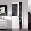 Suffolk Single Evokit Pocket Door - Clear Glass - Primed