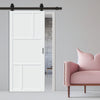 Bespoke Top Mounted Sliding Track & Solid Wood Door - Eco-Urban® Arran 5 Panel Door DD6432 - Premium Primed Colour Options